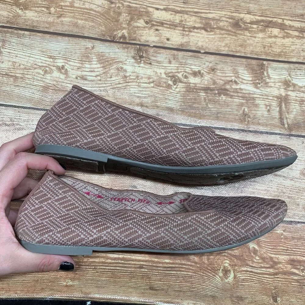 Skechers Women Flats Pink 8.5 38.5 Air Cooled Memory Foam‎ Pointed Toe